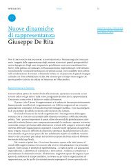 Nuove dinamiche di rappresentanza Giuseppe De Rita