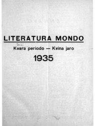 Literatura Mondo, Jarkolekto 1935