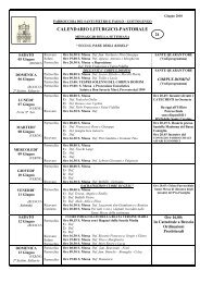 CALENDARIO LITURGICO-PASTORALE - Parrocchia GOTTOLENGO