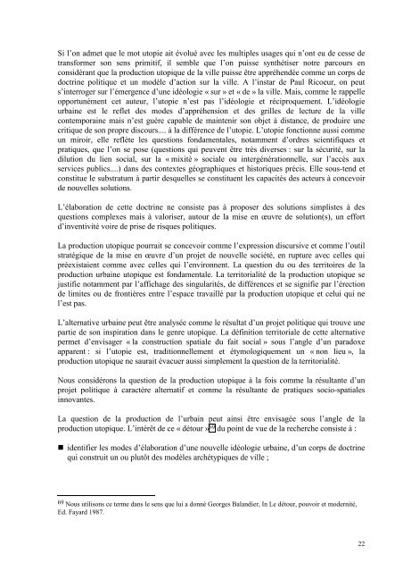 Plan Urbain Lettre de commande n°09 Emmanuel Eveno Au début ...