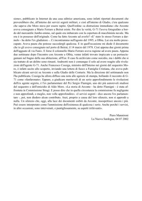 Moro, le ombre di un delitto infinito Le rivelazioni dell'ex gladiatore ...