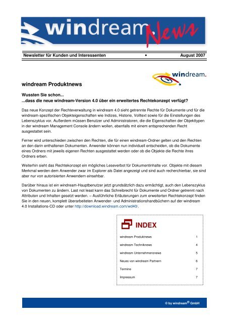 SINDEX - Windream GmbH