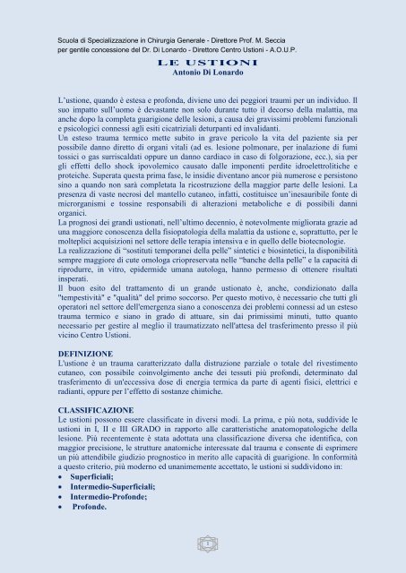 Scarica e Stampa il Formato PDF - Chirurgia d'urgenza e generale