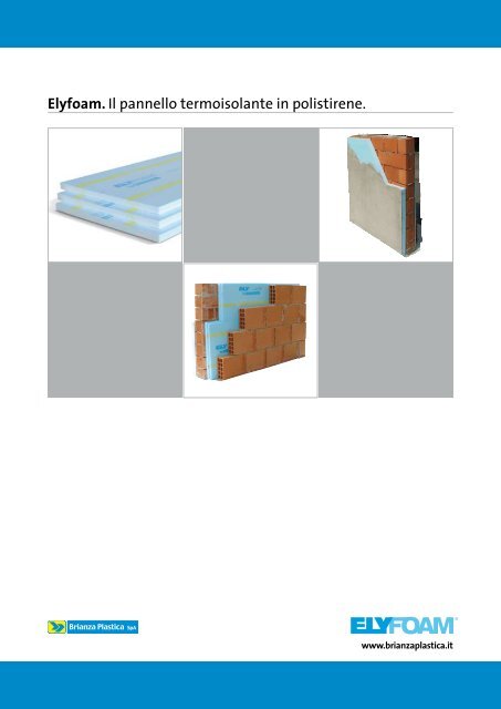 Pannello termoisolante ruvido Elyfoam SR-BI Brianza Plastica