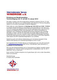 Einladung zum Neujahrsempfang - Windrose Oberursel