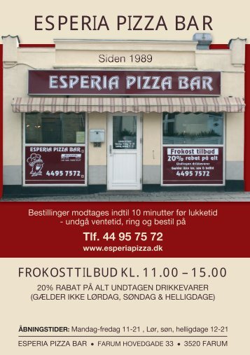 Esperia Pizza Bar | Farum Hovedgade 33