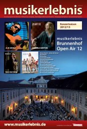 Brunnenhof Open Air '12 - Musikerlebnis