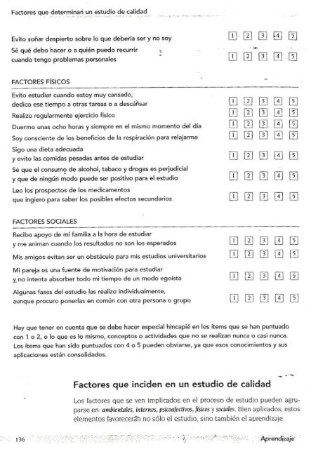 Factores que determinan un estudio de calidad - cbtis 179