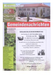 Gemeindenachrichten vom (4,60 MB) - Hinzenbach