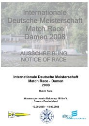 Internationale Deutsche Meisterschaft Match Race ... - WSB 1919