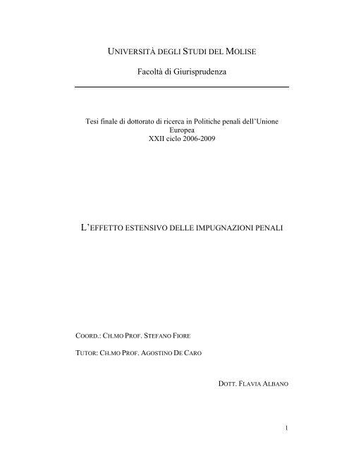 tesi Albano.pdf - Università degli Studi del Molise