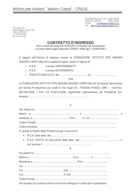 Istituto per Anziani "Isidoro Cappi" - ONLUS