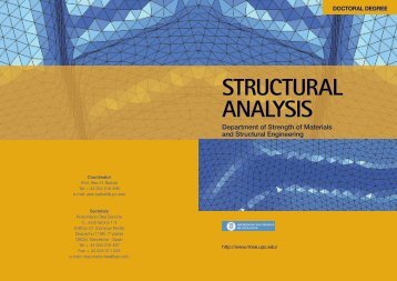 structural analysis - Programa de Doctorat en Anàlisi Estructural - UPC