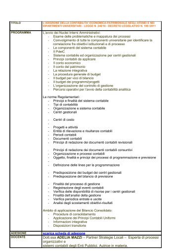 Dott.ssa ADELIA MAZZI – Partner Strategie Locali – Esperta di ...