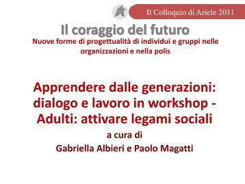 Gabriella Albieri e Paolo Magatti - ARIELE - Associazione Italiana di ...