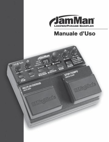 JamMan 1.2_IT.indd - Casale Bauer