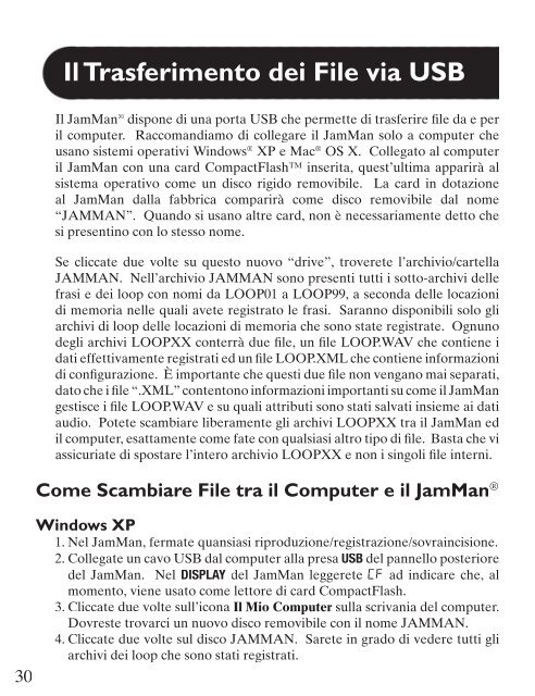 JamMan 1.2_IT.indd - Casale Bauer