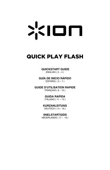 QUICK PLAY FLASH - Quickstart Guide - v1.4 - ION Audio