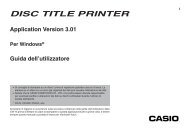 DISC TITLE PRINTER Application Version 3.01 - CASIO