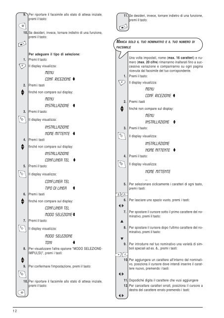 Manuale d'uso Pegaso SMS - Telecom Italia