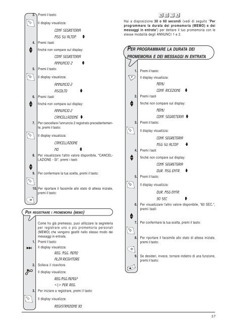 Manuale d'uso Pegaso SMS - Telecom Italia