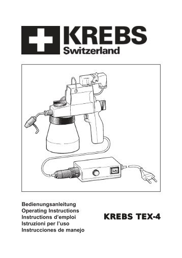 Bed. Anleitung Tex-4_Sortiert.pmd - KREBS Switzerland