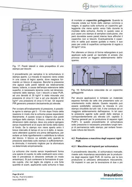 Insulation Produzione dell'espanso rigido poliuretanico (PUR)