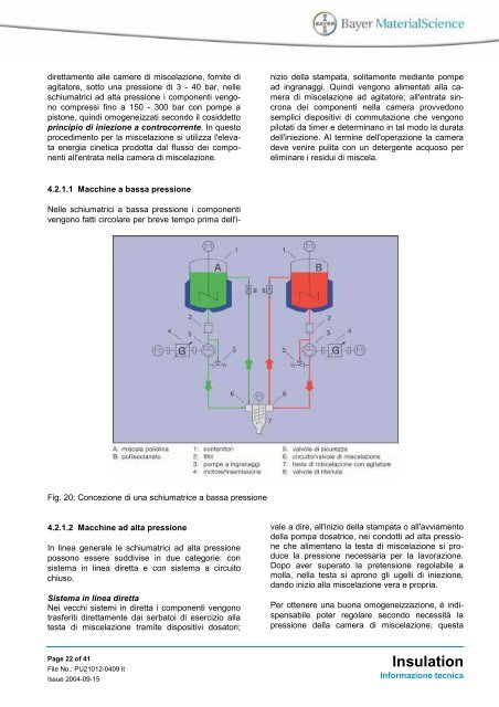 Insulation Produzione dell'espanso rigido poliuretanico (PUR)