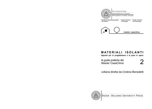 MATERIALI ISOLANTI - Libera Università di Bolzano