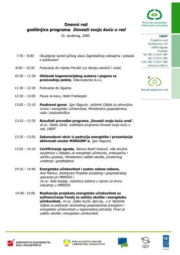 Obljetnica programa Dovesti svoju kuću u red - a www.ee.undp.hr.