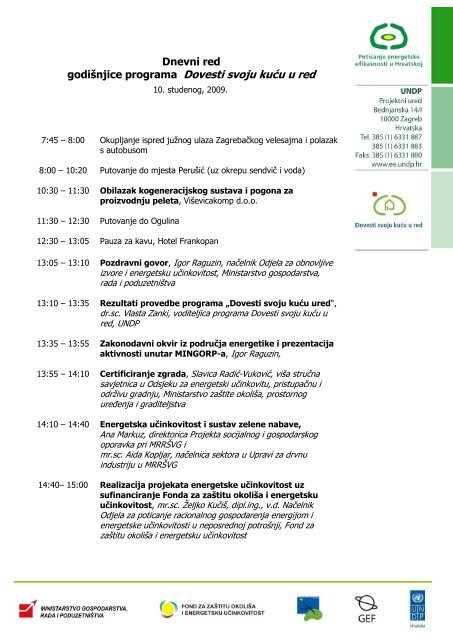 Obljetnica programa Dovesti svoju kuću u red - a www.ee.undp.hr.