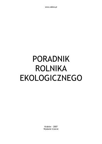 PORADNIK ROLNIKA EKOLOGICZNEGO - Cobico Sp. z o.o.