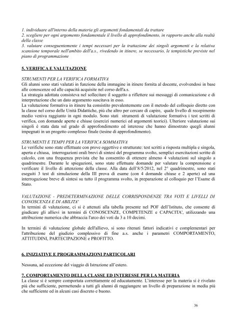 1 DOCUMENTO DEL CONSIGLIO DI CLASSE - Istituto "San ...