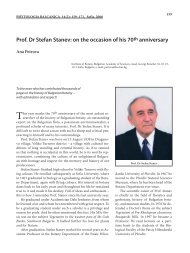 Prof. Dr Stefan Stanev: on the occasion of his 70th ... - Bio.bas.bg