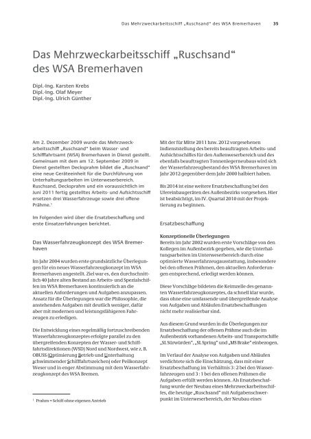 „Ruschsand“ des WSA Bremerhaven - Wasser- und ...