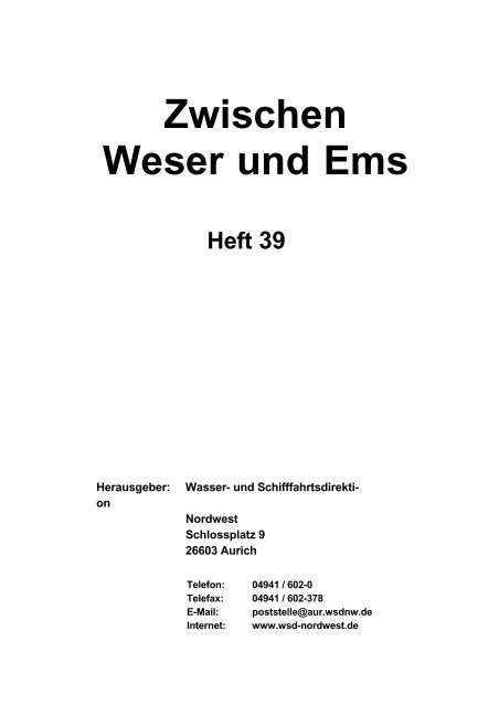 Zwischen Weser und Ems - Wasser- und Schifffahrtsverwaltung des ...