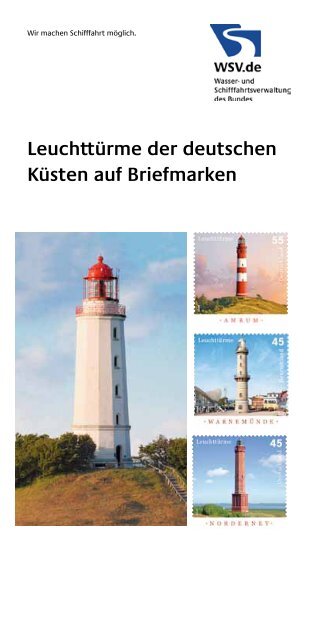 Leuchttürme der deutschen Küsten auf Briefmarken - Wasser- und