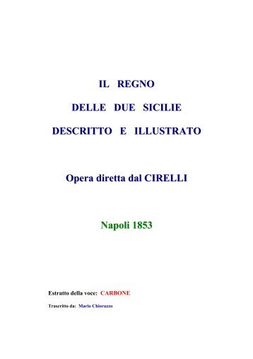 IL REGNO DELLE DUE SICILIE - Un paese da scoprire