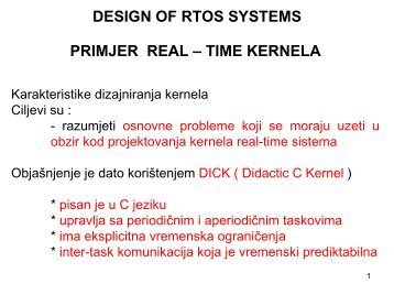 design of rtos systems