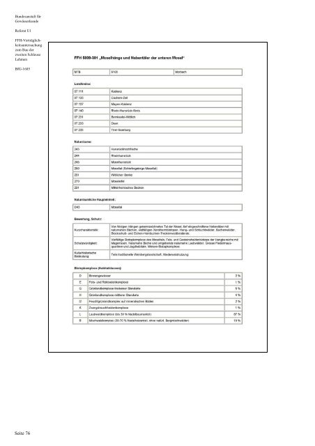 Anlage 8 FFH-Verträglichkeit - Wasser- und Schifffahrtsdirektion ...