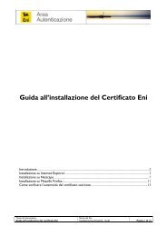 Guida all'installazione del Certificato Eni