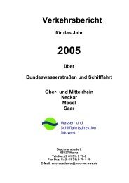 Verkehrsbericht 2005 - Wasser- und Schifffahrtsdirektion Südwest