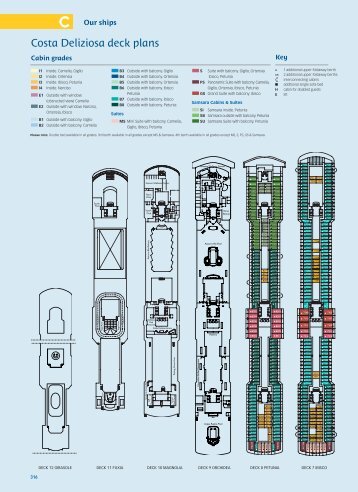 Costa Deliziosa deck plans