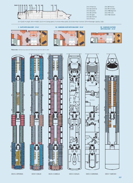 Costa Deliziosa deck plans