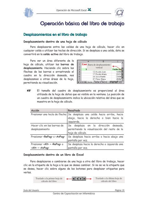 Operación básica del libro de trabajo - ANEP