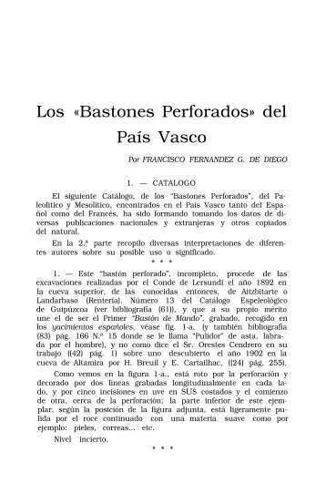 Los «Bastones Perforados» del País Vasco - Aranzadi