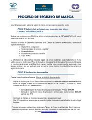 PROCESO DE REGISTRO DE MARCA - Camara de Comercio de ...