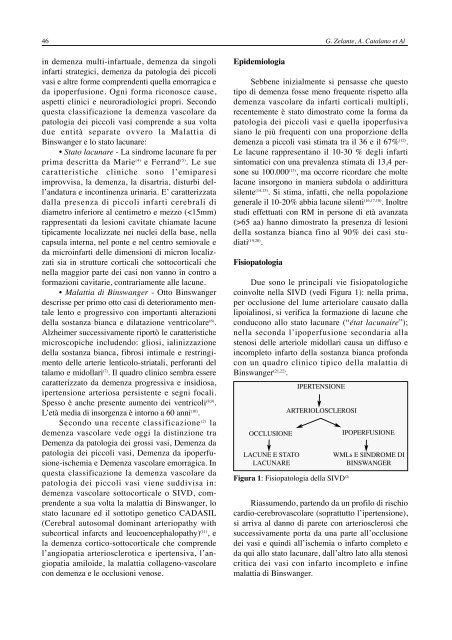 LA DEMENZA VASCOLARE SOTTOCORTICALE ... - Carbone Editore