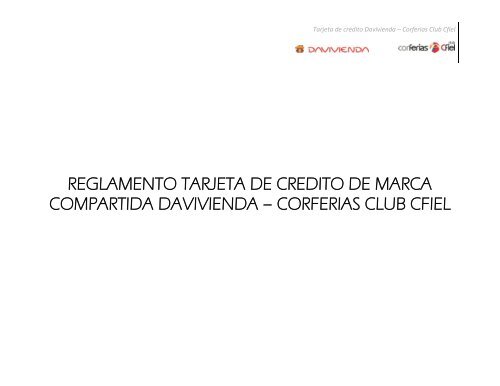 reglamento tarjeta de credito de marca compartida ... - Agroexpo