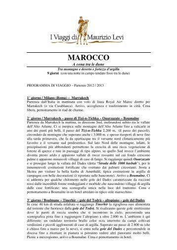 MAROCCO - I Viaggi di Maurizio Levi